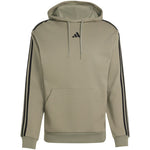 Adidas Essentials 3-Stripes French Terry Hoodie férfi kapucnis pulóver, oliva