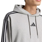 Adidas Essentials 3-Stripes French Terry Hoodie férfi kapucnis pulóver, szürke