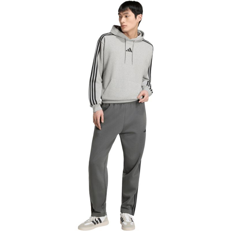 Adidas Essentials 3-Stripes French Terry Hoodie férfi kapucnis pulóver, szürke