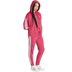 Adidas Essentials 3-Stripes Full-Zip Fleece Hoodie női kapucnis pulóver, rózsaszín