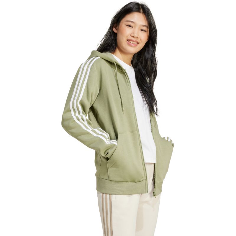 adidas Essentials 3-Stripes Full-Zip Fleece Sweatshirt W JP2352 Pulóver - Sportmania.hu