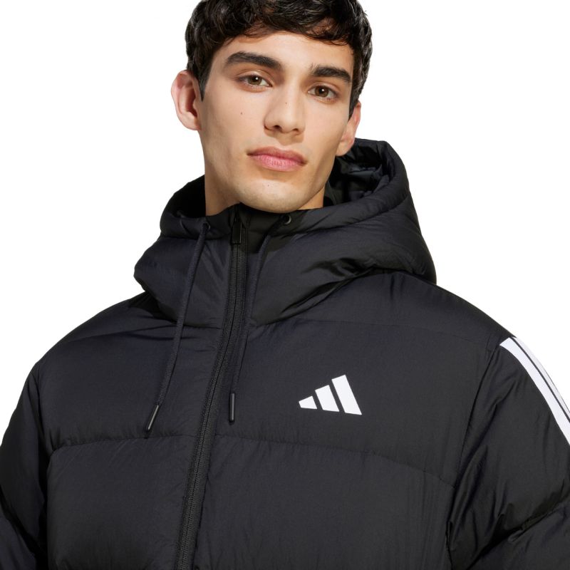 adidas Essentials Climawarm 3 Stripes Puffer Down Hooded Kabát férfi JM4165