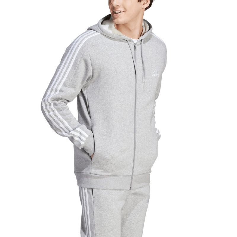 adidas Essentials Fleece 3-Stripes Full-Zip M sweatshirt IJ6479 - Sportmania.hu