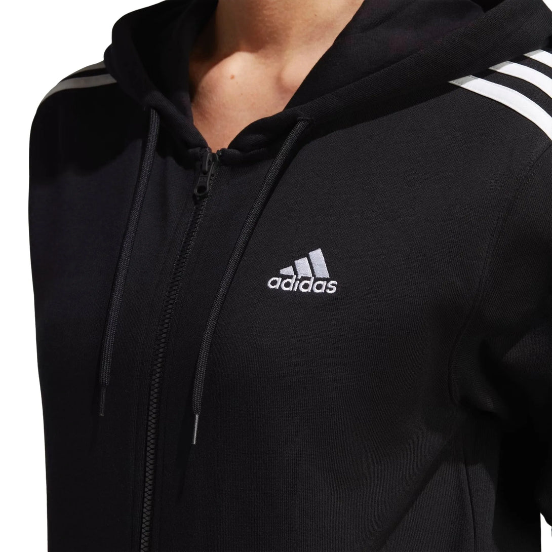 Adidas Essentials French Terry 3-Stripes cipzáros , női kapucnis pulóver - Sportmania.hu