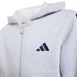 Adidas Essentials Full-Zip Hoodie for Light gyerek kapucnis pulóver, szürke
