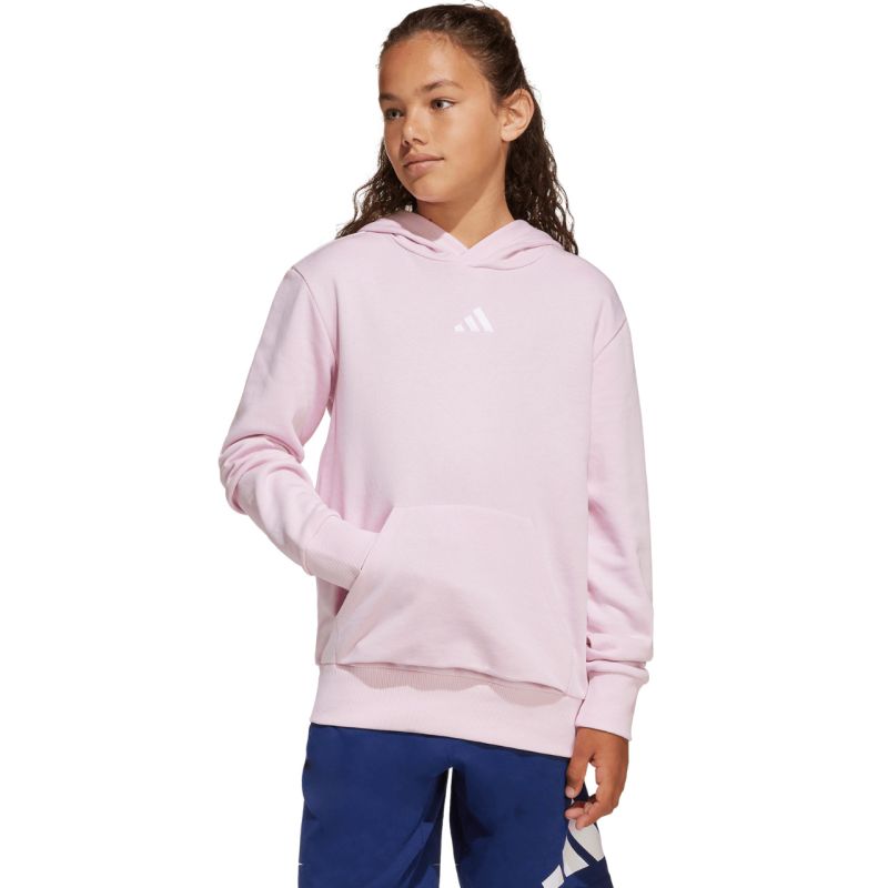 Adidas Essentials Hoodie for gyerek kapucnis pulóver, rózsaszín