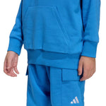 adidas Essentials Hoodie for kids KD3382 kék gyerek kapucnis pulóver