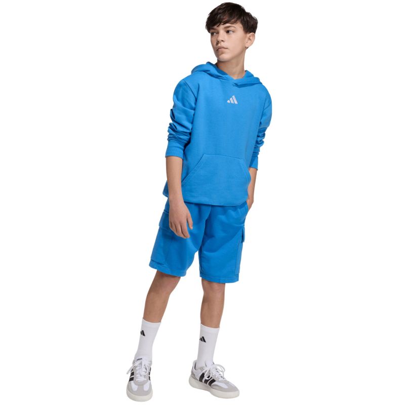 adidas Essentials Hoodie for kids KD3382 kék gyerek kapucnis pulóver