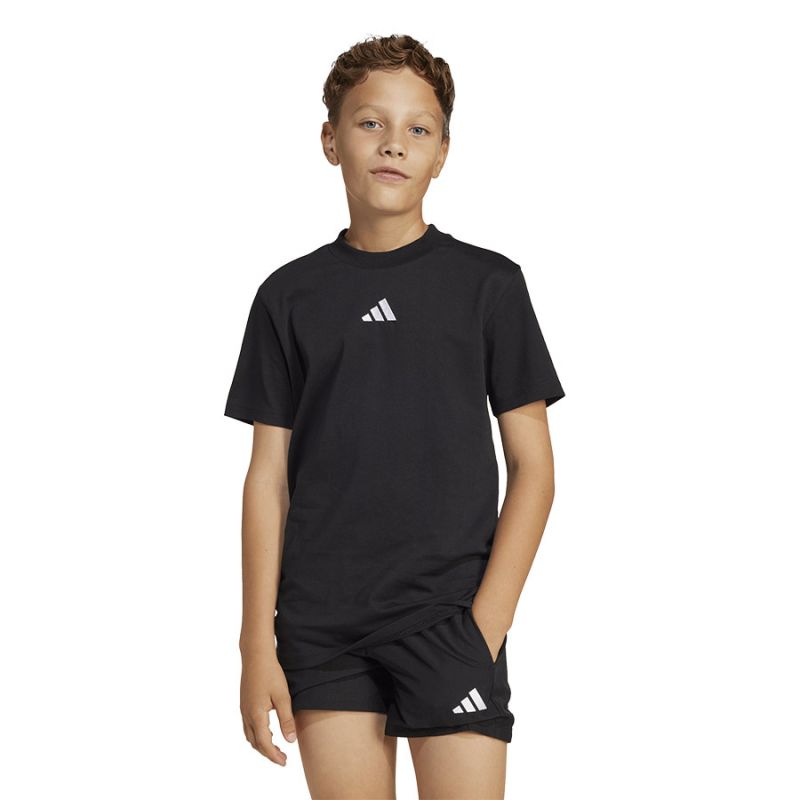 Adidas Essentials Junior T-Shirt JC9776 fekete póló, gyerek