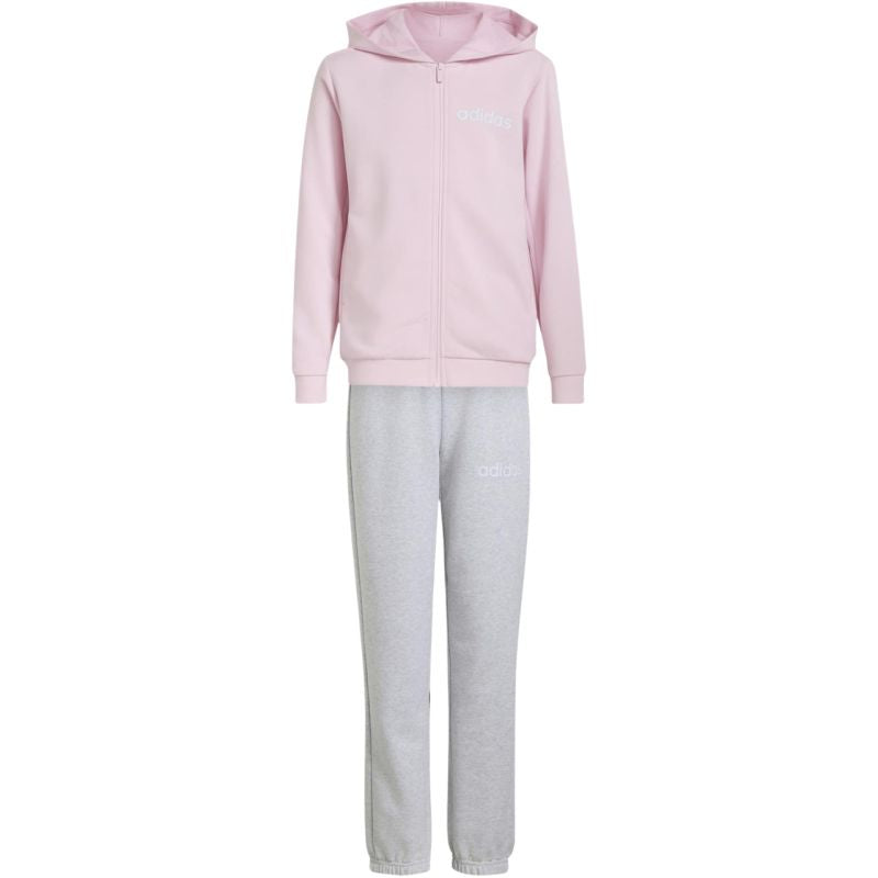 Adidas Essentials Kids Tracksuit Pink and szett, szürke