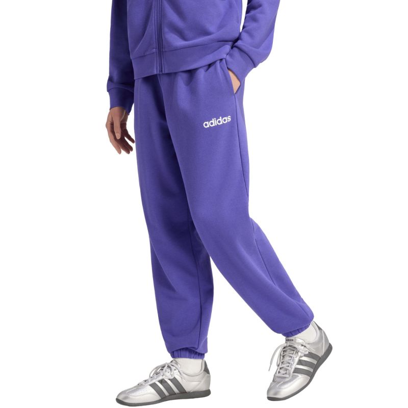 Adidas Essentials Linear French Terry Cuffed női nadrág, lila