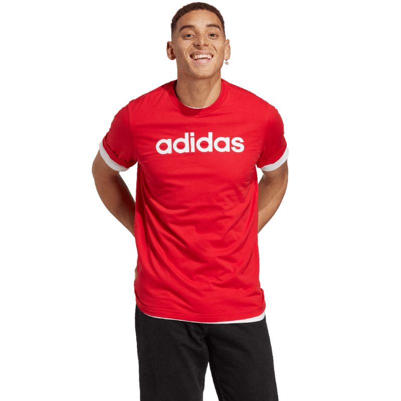 adidas Essentials Single Jersey Linear Embroidered Logo férfi Póló IC9278
