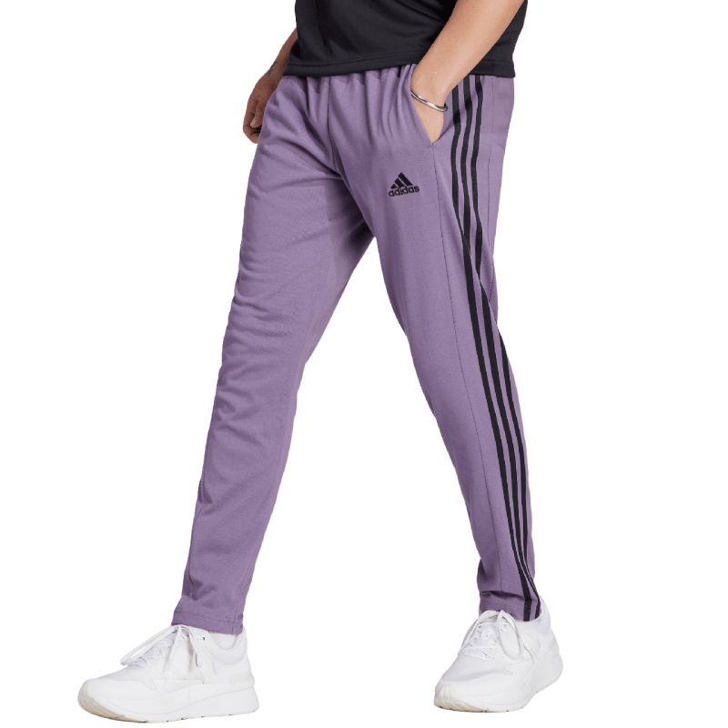 adidas Essentials Single Jersey Tapered Open Hem 3-Stripes M Pants IJ8699 Nadrág - Sportmania.hu