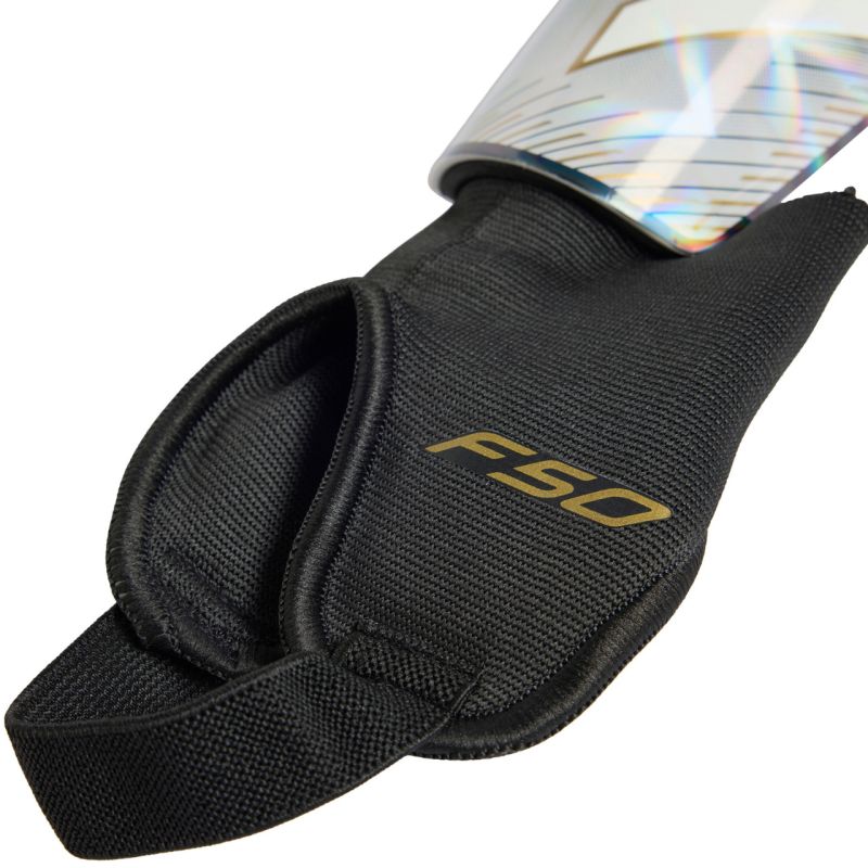 adidas F50 Match Kids' Soccer Shin Guards Gray and fekete védőfelszerelés