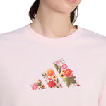 Adidas Floral Regular Graphic T-Shirt Light női póló, rózsaszín
