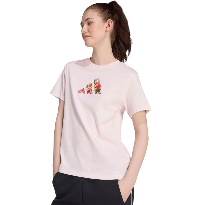 Adidas Floral Regular Graphic T-Shirt Light női póló, rózsaszín