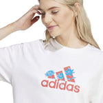 adidas Flower Pack Badge of Sport Women's T-shirt White IT1421 - Sportmania.hu