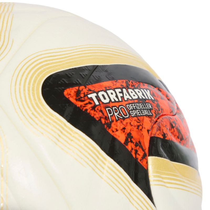 Adidas Football Bundesliga 26/27 Torfabrik Pro white-orange-gold arany labda KG6037