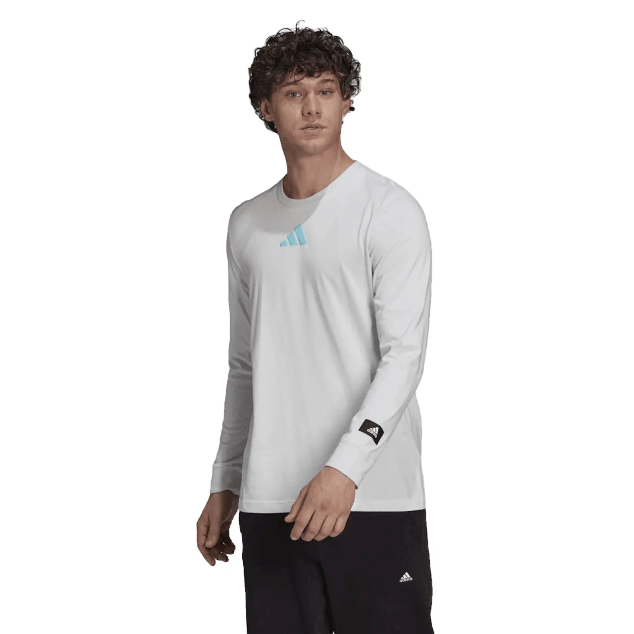 Adidas Future Block Long Sleeve Graphic póló, fehér Hosszú ujjú póló Hosszú ujjú póló - Sportmania.hu