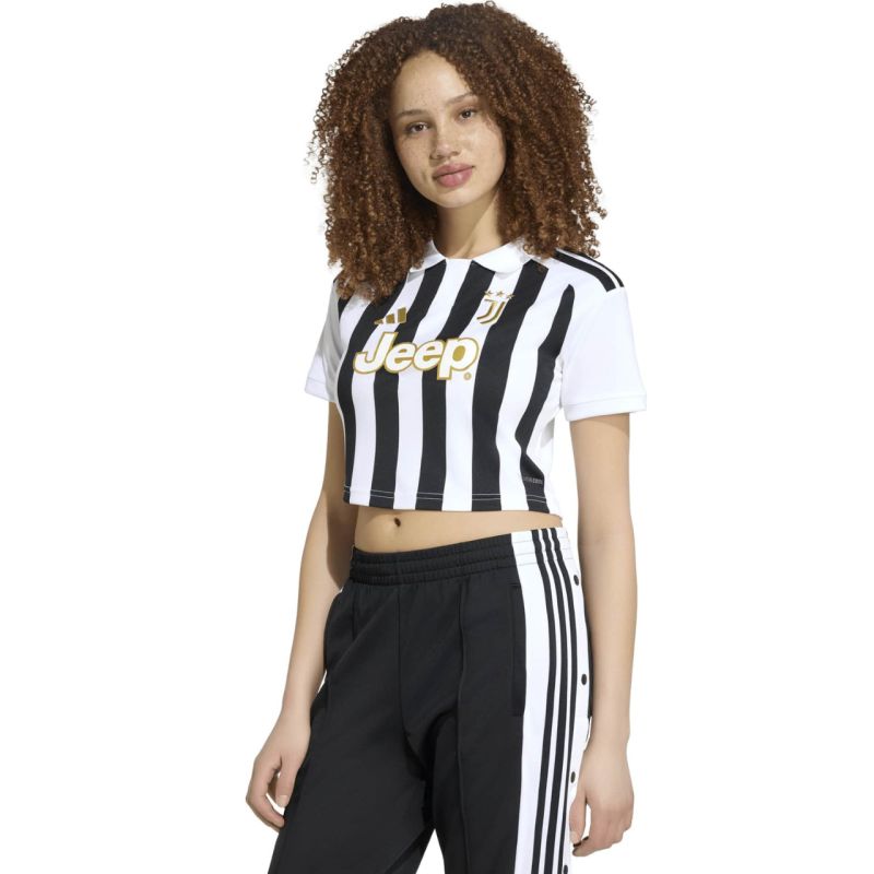 Adidas Juventus 26/27 Home Cropped Jersey White/Black női póló, fekete