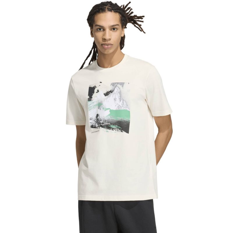 Adidas Memories of Sport Outdoor Graphic T-shirt Cream férfi póló, bézs