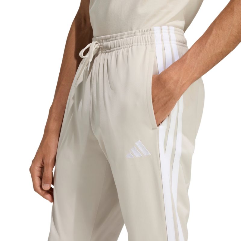 Men's adidas 3-Stripes Tricot Regular Tapered Pants Beige férfi JY7721