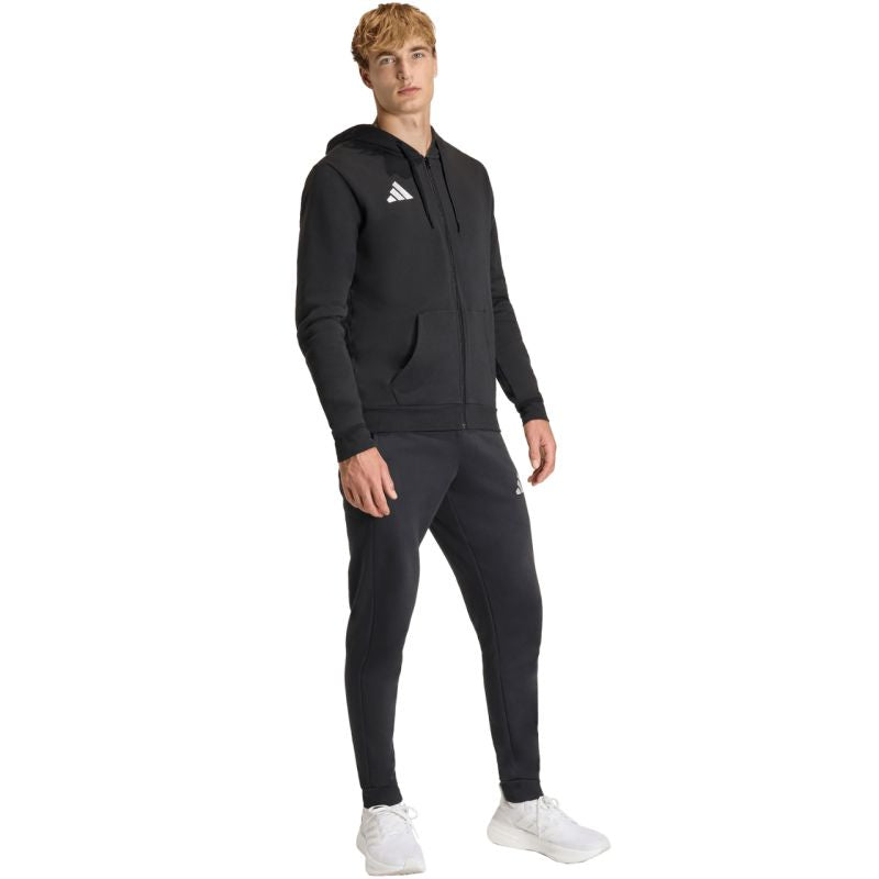 Men's adidas Entrada 26 FZ Hoody Black fekete férfi kapucnis pulóver KF5945