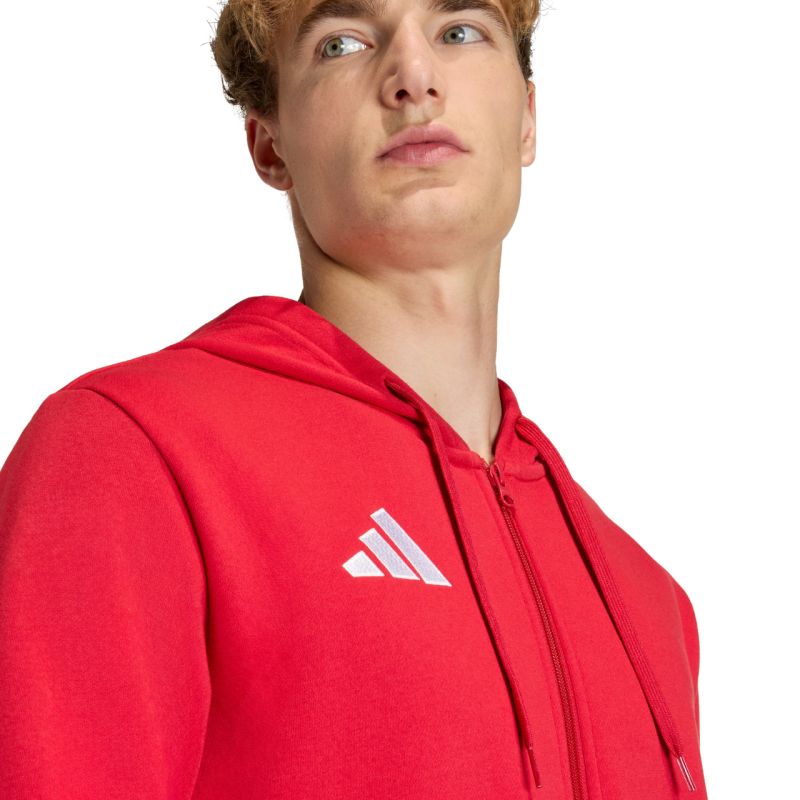 Men's adidas Entrada 26 FZ Hoody red piros férfi kapucnis pulóver KF5944