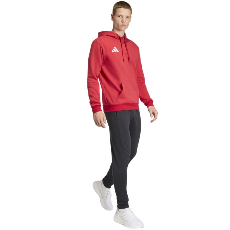 Men's adidas Entrada 26 Hoody red piros férfi kapucnis pulóver JZ6576