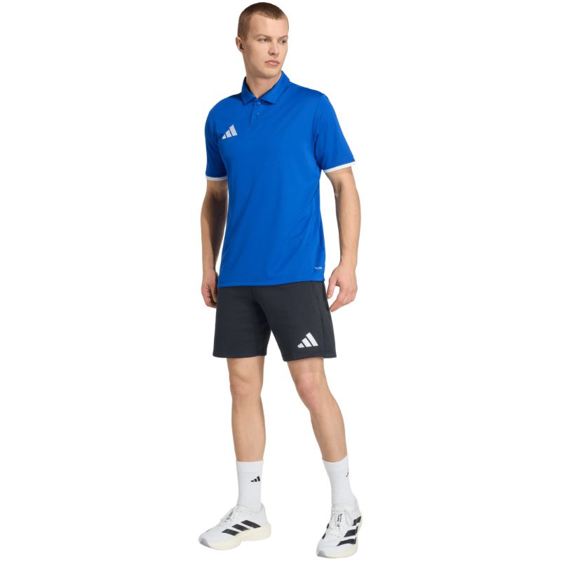 Men's adidas Entrada 26 póló T-shirt kék férfi galléros póló JZ6665
