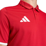 Men's adidas Entrada 26 póló T-shirt piros férfi galléros póló JZ6664