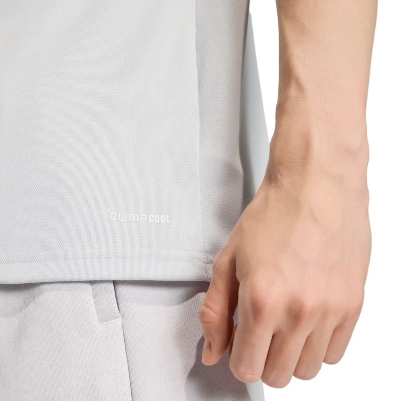 Men's adidas Entrada 26 póló T-shirt szürke férfi galléros póló JZ6662