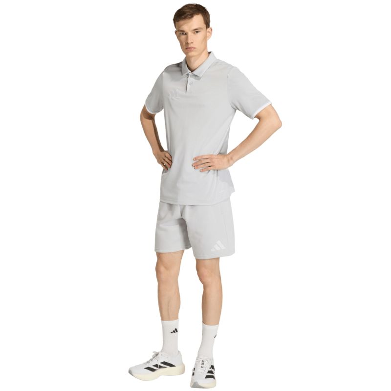 Men's adidas Entrada 26 póló T-shirt szürke férfi galléros póló JZ6662