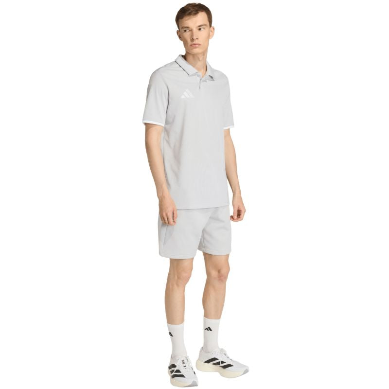 Men's adidas Entrada 26 póló T-shirt szürke férfi galléros póló JZ6662