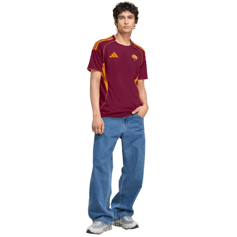 Adidas Men's AS Roma 25/26 Home Jersey bordó férfi póló