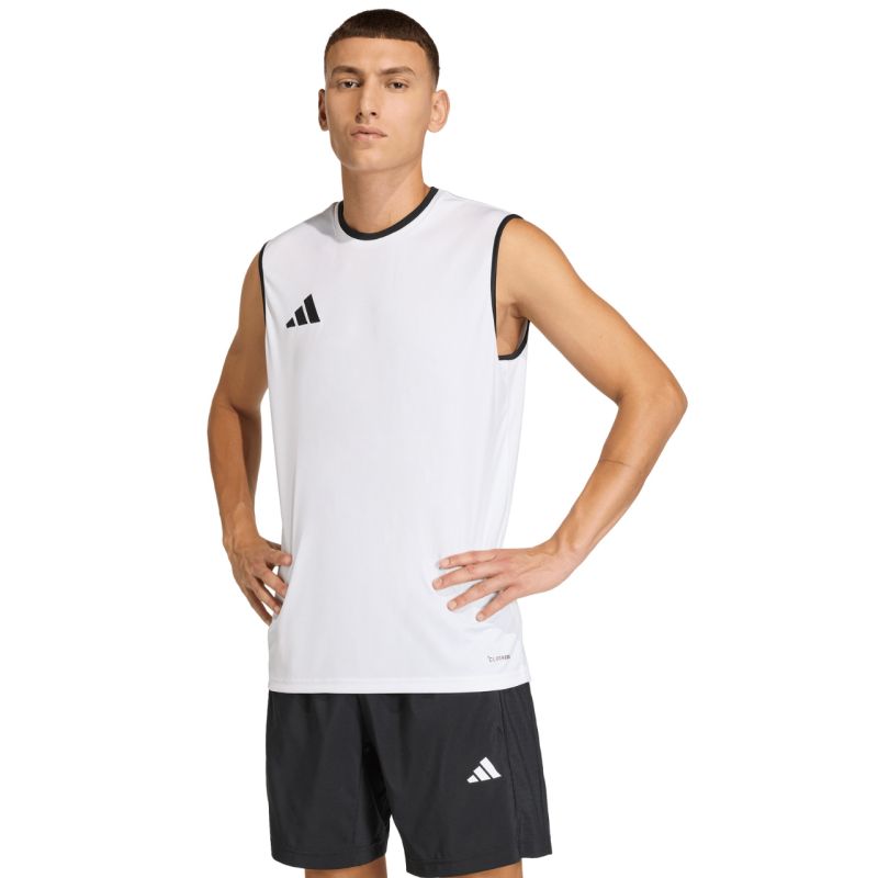 Adidas Men's Entrada 26 Sleeveless Jersey White fehér férfi póló