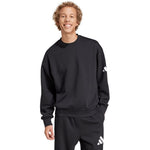 adidas Men's Essentials Loose Fit 3 Bar Logo Black férfi Pulóver JF3542