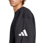 adidas Men's Essentials Loose Fit 3 Bar Logo Black férfi Pulóver JF3542