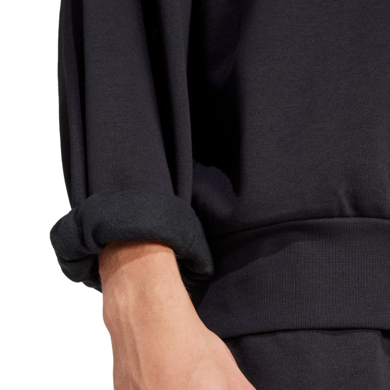 adidas Men's Essentials Loose Fit 3 Bar Logo Black férfi Pulóver JF3542