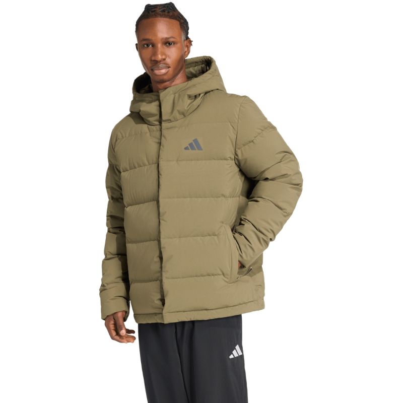 adidas Men's Helionic Climawarm Hoodie Jacket Olive férfi JX0580