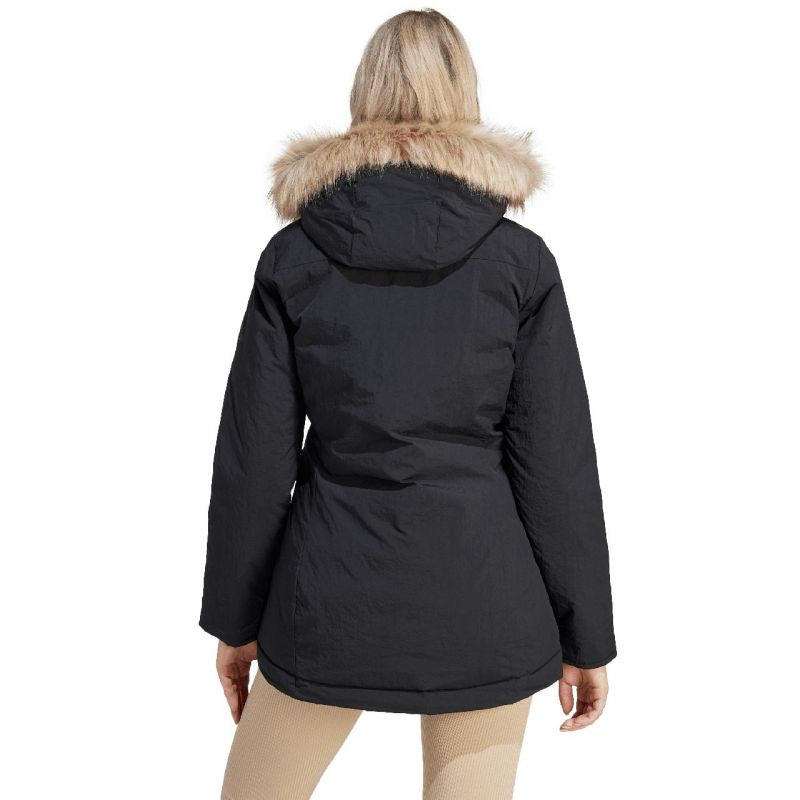 Adidas Parka Hooded Fur W IJ8260 Ruházat - Sportmania.hu