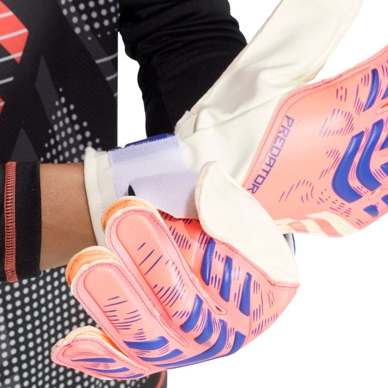 adidas Predator Glove Training Goalkeeper Gloves White and Orange Kapuskesztyű JN5355