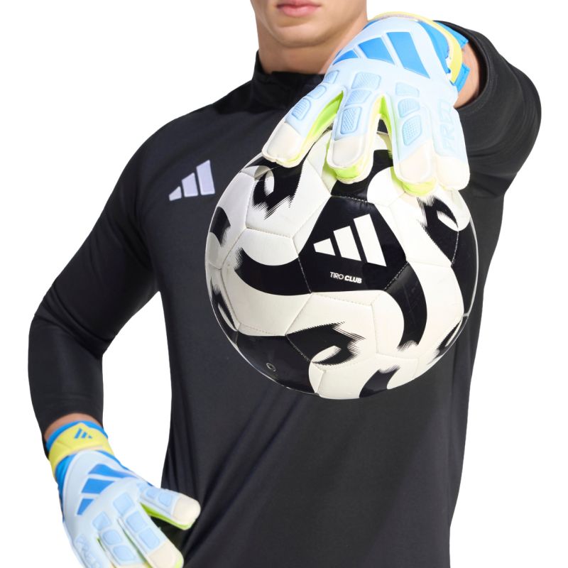 adidas Predator Training Goalkeeper Gloves White, Yellow, and Blue kék kapuskesztyű KA7786
