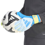 adidas Predator Training Goalkeeper Gloves White, Yellow, and Blue kék kapuskesztyű KA7786