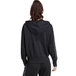 Adidas Seasonal Essentials Animal Print 3-Stripes Full-Zip Hooded Sweatshirt női kapucnis pulóver, fekete