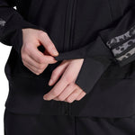 Adidas Seasonal Essentials Animal Print 3-Stripes Full-Zip Hooded Sweatshirt női kapucnis pulóver, fekete