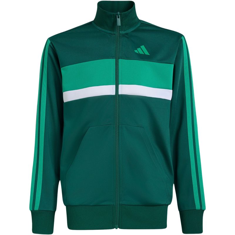 Adidas Seasonal Essentials Tiberio 3-Stripes Kids Tracksuit szett, zöld