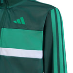 Adidas Seasonal Essentials Tiberio 3-Stripes Kids Tracksuit szett, zöld