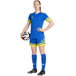 Adidas Squadra 25 blue and sárga női rövidnadrág