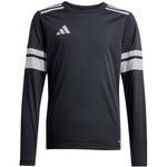adidas Squadra 25 Long Sleeve Jersey for Kids Black and fehér gyerek póló JJ0047